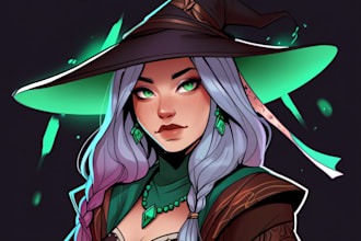 draw a fantasy art of your dnd, oc character