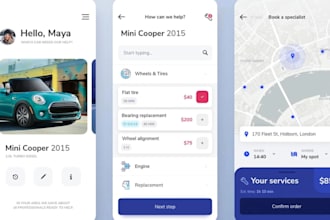 develop mechanic booking app, car wash app, car repair app, handy app