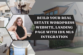 build your real estate wordpress website, landing page with idx mls integration