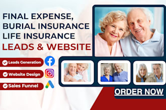 generate final expense leads, burial insurance leads facebook ads landing page