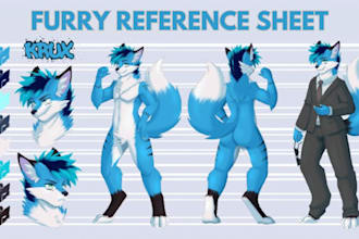 draw high quality furry sheet, reference sheet anime sheet, fursona nsfw oc sfw