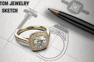 do jewelry cad design 3d printing  rendering concept sketch