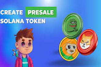 develop meme coin presale staking launchpad dapp, token website for evm solana