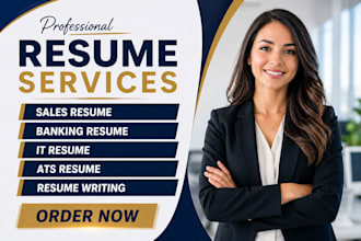 write ats sales, banking, and tech resume, cover letter and linkedin