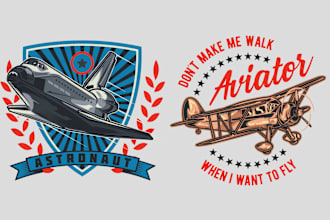 make creative airplane, jet, airline and aviation logo