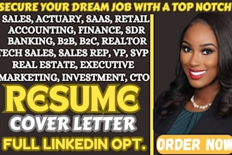 craft a professional ats sales, banking, finance, accounting, actuary resume