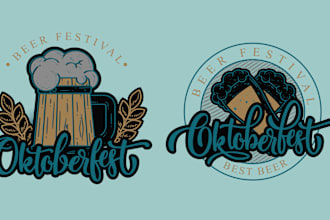 create hand drawn, pub, beer logo within 24 hours