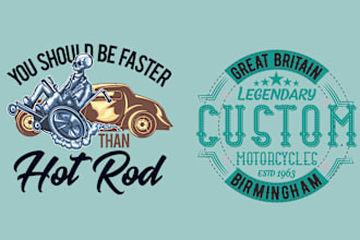 do vintage, classic car, skull, car, trucking and vector logo