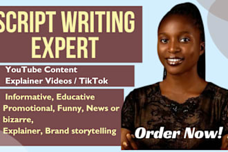 be your scriptwriter for facebook ads, explainer youtube video script writing
