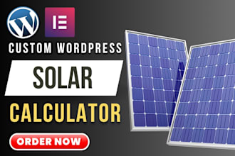 build custom wordpress solar calculator for solar website, solar landing page