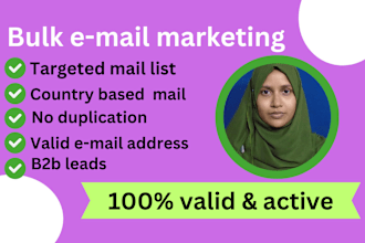 collect accurate and valid bulk mail lists for niche target