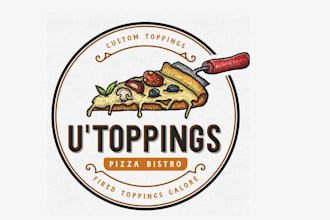 design high quality pizza logo for your business with 24 hours