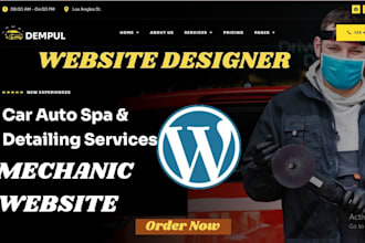 car auto detailing website, car wash auto repair, car dealer mechanic website