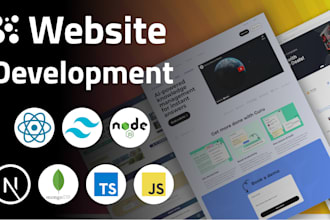 create website with nextjs react tailwind nodejs mongodb