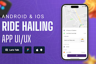do UI,UX design for ride sharing app