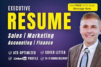 write sales, marketing resume, finance, accounting, business development, sdr CV