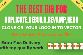 redo,rebuild,revamp,duplicate or clone your logo in adobe illustrator