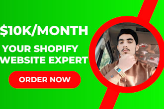 setup shopify store or shopify website or dropshipping store
