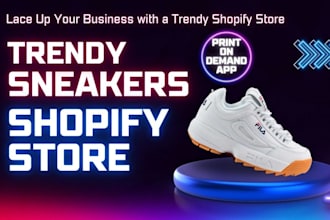 design thriving customised sneakers shopify store footwear shopify store
