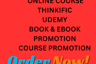 online course promotion book and ebook marketing website promotion
