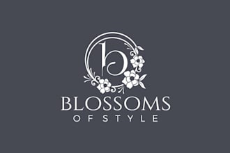 design the best important logo for blossoms of style
