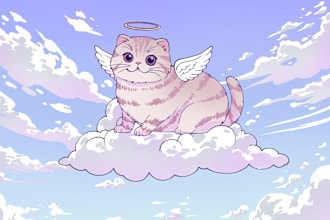 draw a cute children story book illustration in my style