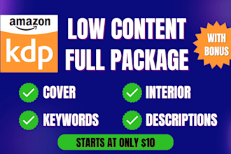 create ready to publish journal low content KDP package