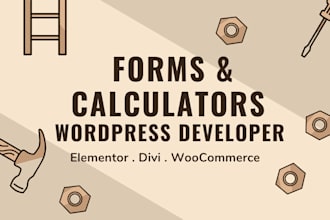 create custom wordpress form or calculator woocommerce fix elementor form divi