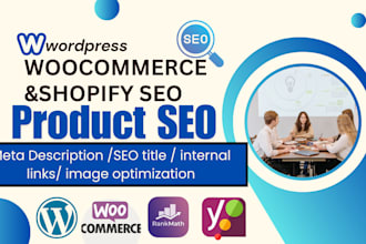do advanced SEO of shopify, woocommerce product  listings