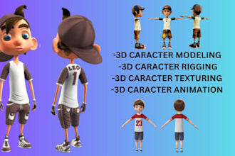 do character modeling, rigging and animation in blender