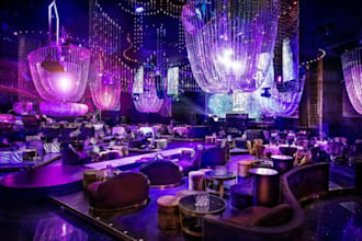 do cgi nightclub design, bar, café, restaurant, with photorealistic 3d render