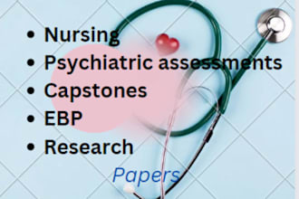 write nursing, healthcare, psychiatric, research, picot ,capstone ,ebp papers