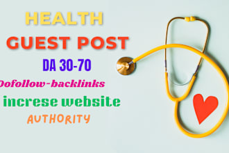 do premium health guest posts on high da USA websites