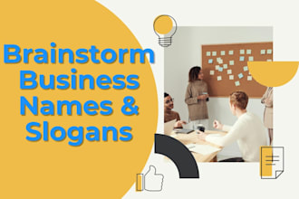 brainstorm unique and catchy business names for you