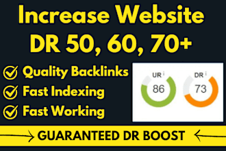 increase domain rating ahrefs DR domain authority moz da tf with seo backlinks