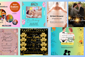 design luxury business cards and marriage cards in 5 hours