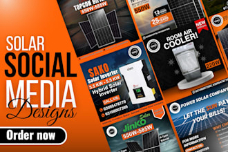 design creative solar social media posts for solar energy company