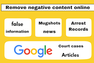 permanently remove mugshots bad article bad news delete negative links google