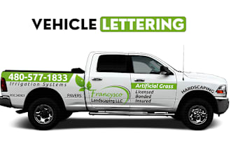 design eye catching platinum quality wraps lettering, van and vehicle