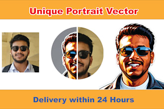 create a custom cartoon vector portrait from your photo
