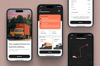 develop logistics app, truck booking app or delivery app