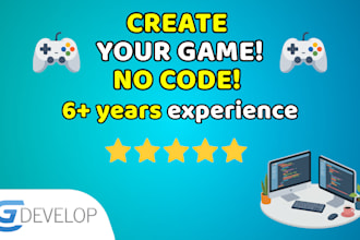 create a professional no code game in gdevelop