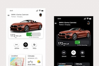develop ev charging app, tracking app, car rentage, car dealer app