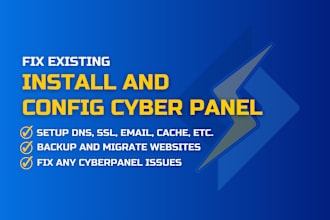 install configure and fix any cyberpanel issues