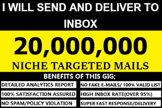 send bulk email to inbox, do email blast and email marketing