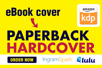 convert ebook cover for amazon KDP, ingramspark print ready cover