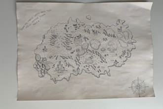 hand draw a unique, customized fantasy map for you