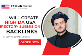 create high da USA directory submission SEO backlinks
