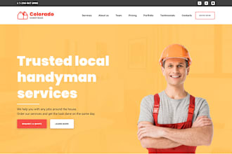 design plumbing, hvac, home renovation construction, roofing, handyman website