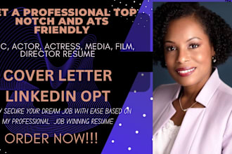 write standard resume for hair stylist, media, music, films, actor, act actress
